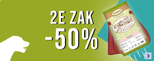 50% korting op de 2e zak Prestano hondenvoer